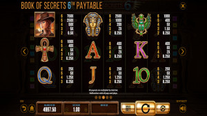 pagamenti Book Of Secrets 6