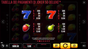 pagamenti Joker 50 Deluxe