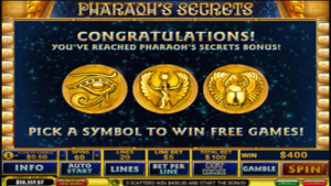 bonus Pharaohs Secret