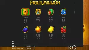 pagamenti Fruit Million