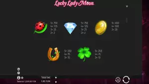 pagamenti Lucky Lady Moon